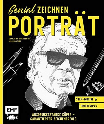 Modzelewski, Andreas M. - Genial zeichnen – Porträt: Ausdrucksstarke Köpfe – Garantierter Zeichenerfolg – Step-Motive und Profitricks - Preis vom 09.10.2026 07:28:09 h