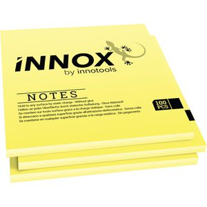 Innox Haftnotizen 31001001, gelb, 100 x 100mm, elektrostatisch klebend, 3x 100 Blatt