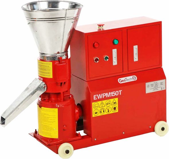 GeoTech Pro EWPM150T - Presse à pellets Triphasée - Fabrication de pellets pour le chauffage