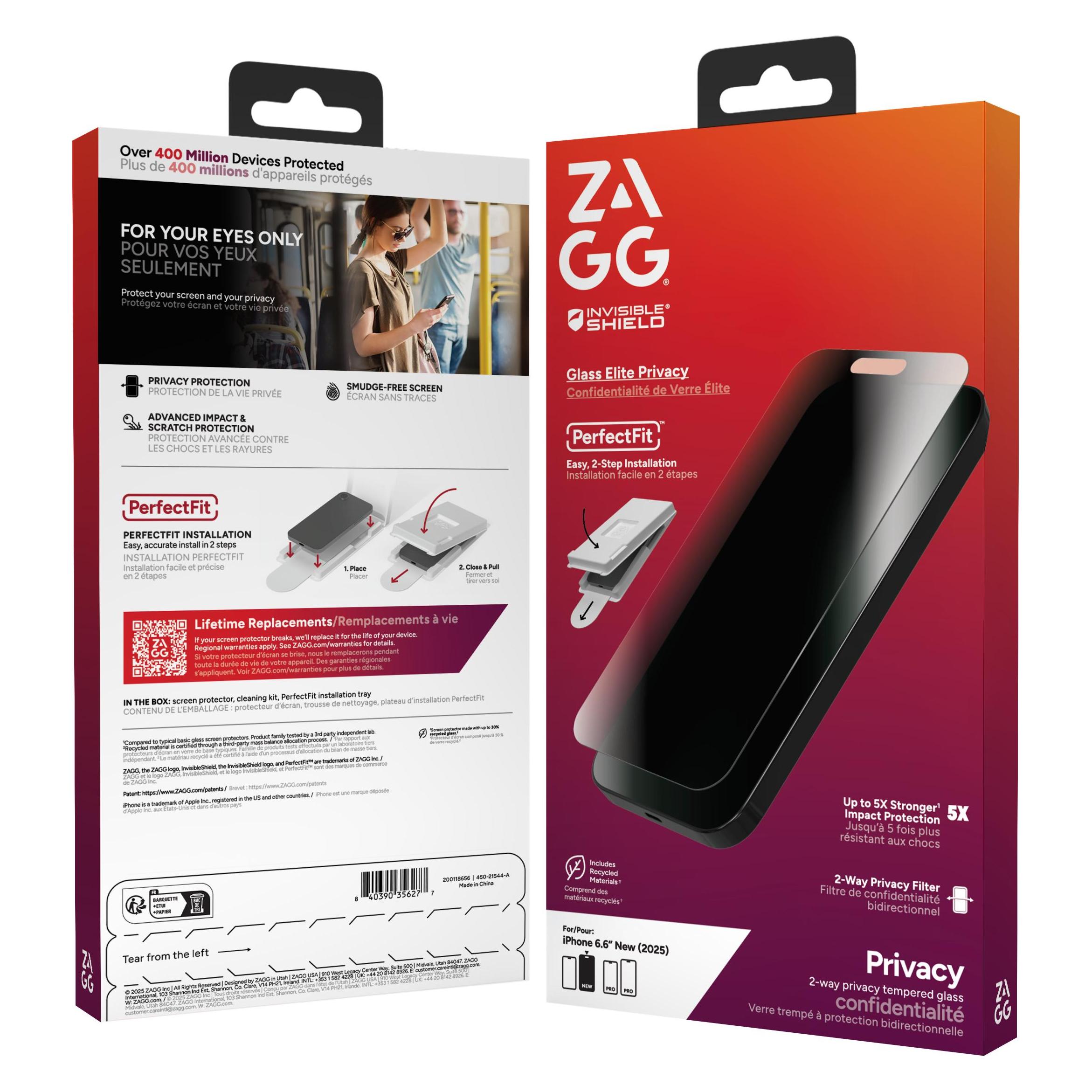 Zagg Glass Elite Privacy (1 Stk., Apple iPhone Air) (200118656)