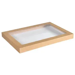 100x DUNI Glance Catering Lid Medium 364 x 255 x 30 mm Braun