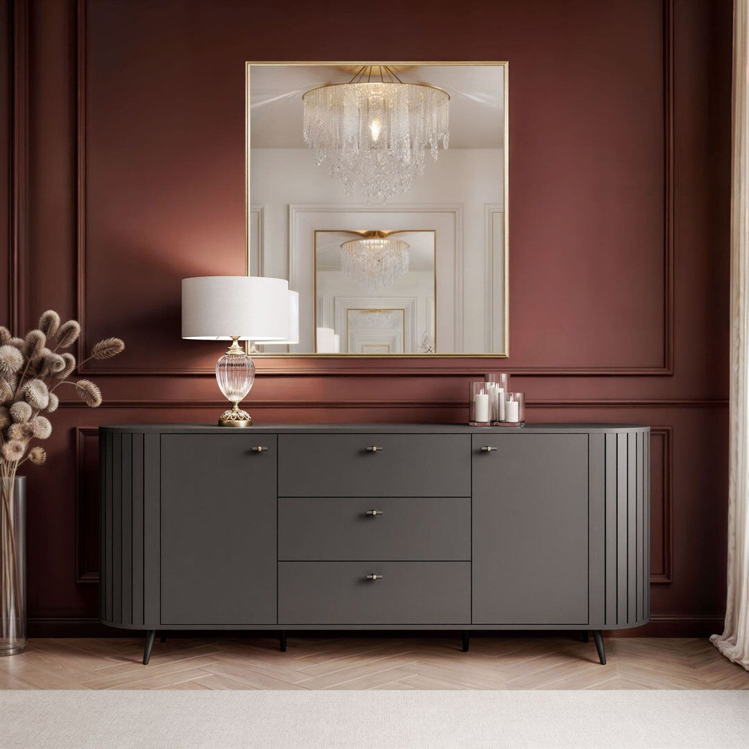 Fairmont Park 190cm Sideboard Black/Black 79cm H X 190cm W X 40cm D