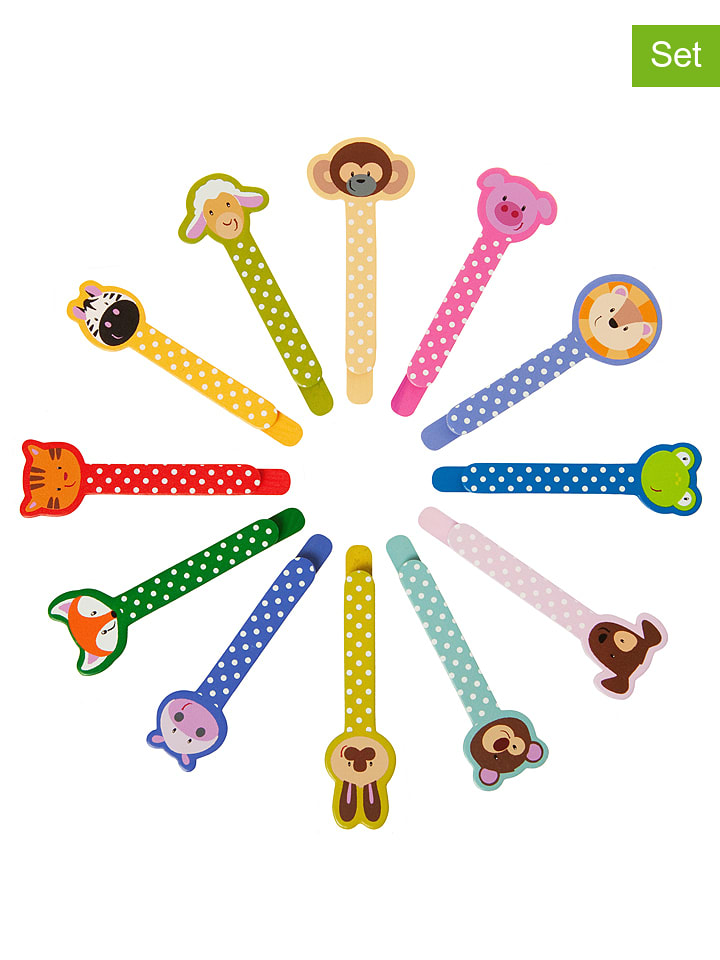 SUNNYSUE 12er-Set: Lesezeichen "Lustige Freunde" in Bunt - (L)11 cm - onesize