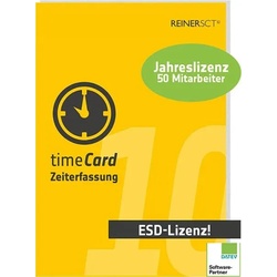 REINER SCT timeCard 10 1Jahr 50MA Jahreslizenz für 50 Mitarbeiter