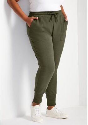 Plus Size Women's Alex Sweatpant by Avenue in Olive (Size 32)