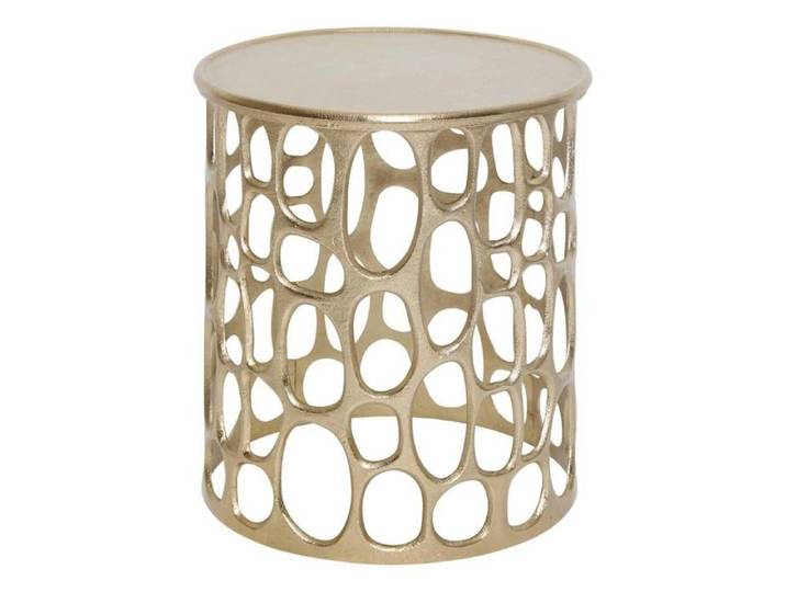 Table d'appoint Mesh ronde D.36 5cm doré - Atmosphera Créateur d'intérieur