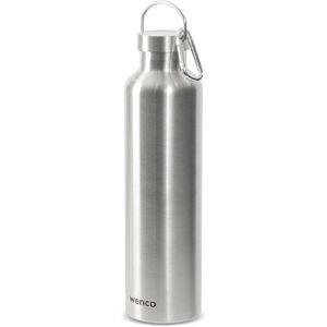 wenco Thermosflasche 555807, Edelstahl, Isolierflasche, silber, 1 l