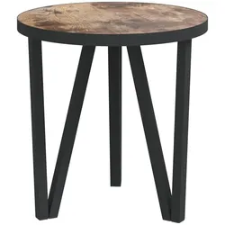 vidaXL Beistelltisch Schwarz und Gelb Ø35 cm MDF