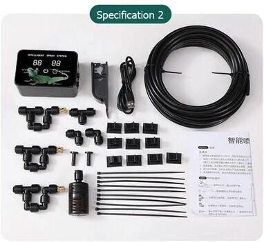 Useful Little Things Rainforest Intelligent Timed Terrarium Fogger Kit Automatic Reptile Humidification Spray System 32.8 Ft 3 Sprayers