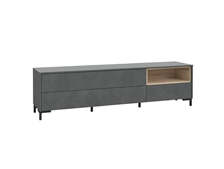 Newroom TV Lowboard Betonoptik Sonoma Eiche TV Schrank Wohnzimmer