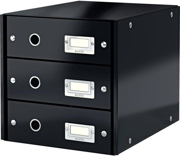 Leitz Click & Store Skuffekabinet   3 Rum   Sort
