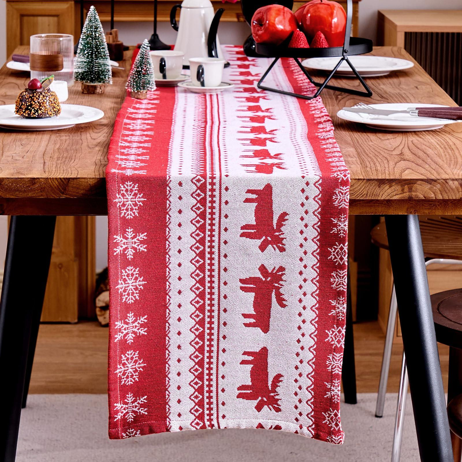 Dripio Kersttafelkleed met kerstmanmotief, 180 cm lang