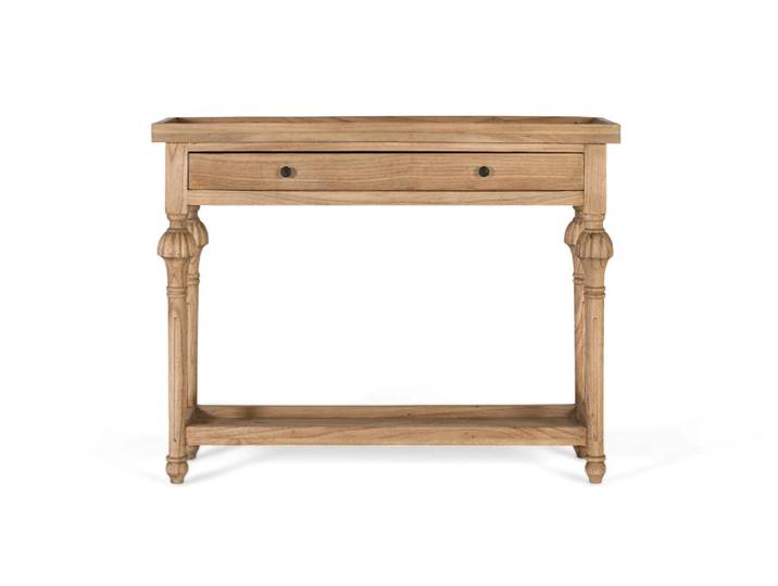 Console en bois de mindi 100 cm style rustique moderne