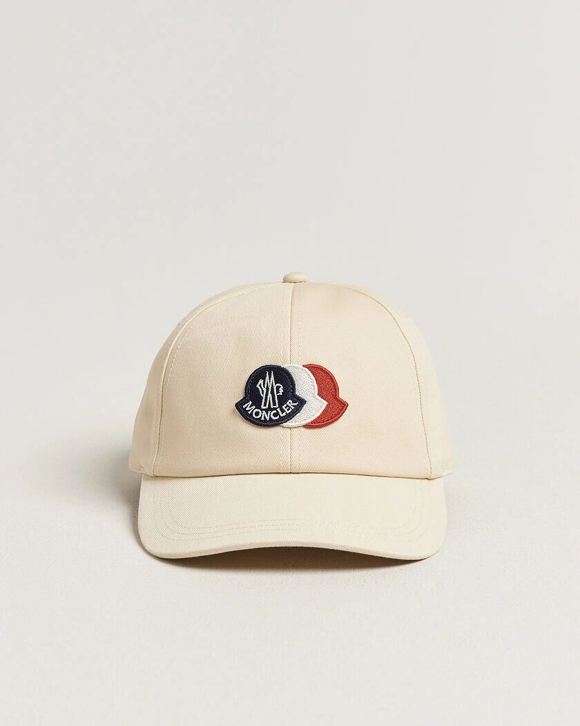 Moncler Tricolore Logo Cap Light Beige