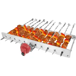 Rambo Grillaufsatz 3.0 mit Motor und Spieße für Elektrogrill Standgrill Schaschlikgrill Mangal, passt auf fast jeden Grill, Spießdreher