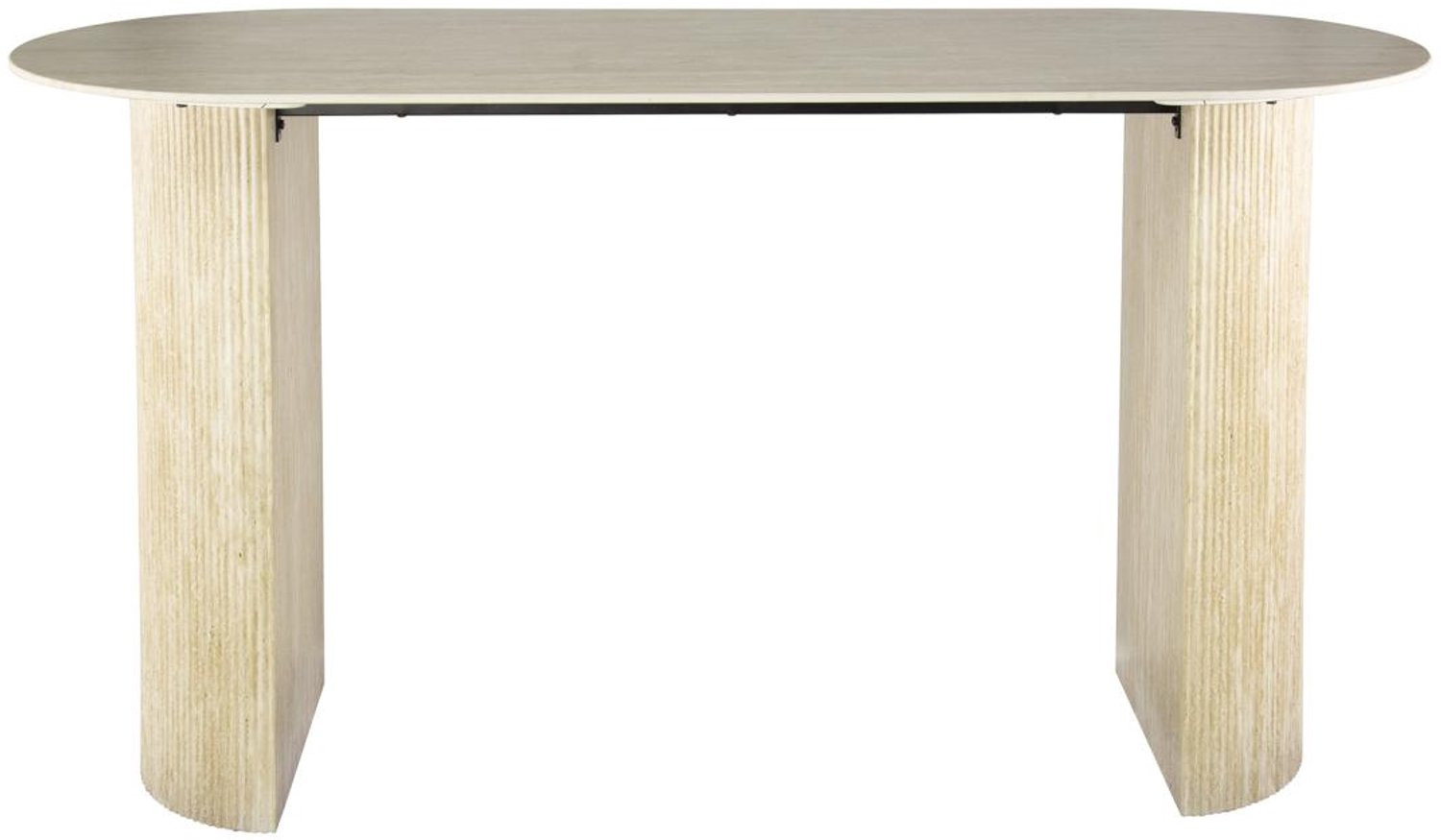 Fraaai Dexter Bartafel - Deens Ovaal - Travertin Look - B: 180 cm, D: 70 cm