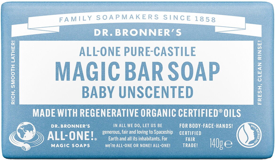 140g DR. BRONNER'S MAGIC BAR SOAP Baby Unscented