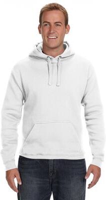 J America JA8824 Men's Premium Hooded Sweatshirt in White size XL   Ringspun Cotton 8824