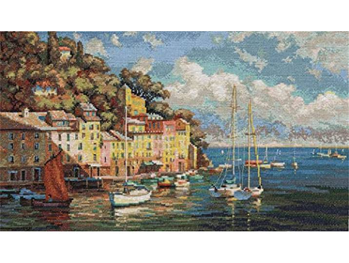 PANNA borduurpakket Italiaanse Azure MT-1383 - Kruissteek - Borduren voor volwassenen - Aida