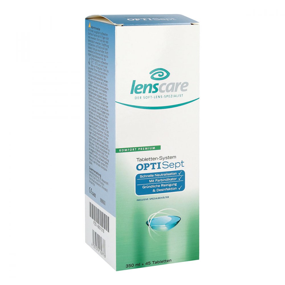 POLINELLI S.R.L. Lenscare Optisept Kombip.350 ml+45 Tabletten +1 Beh. 08801018