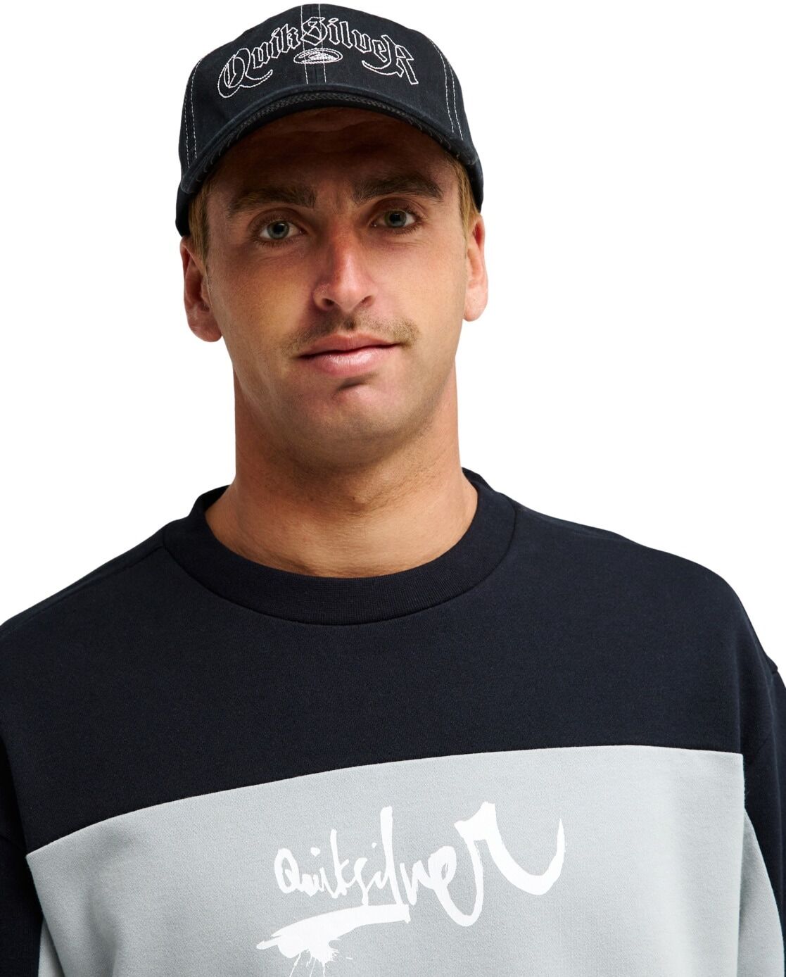 Sweatshirt QUIKSILVER "YG Factor", Herren, Gr. L, grau (quarry), Obermaterial: 45% Baumwolle, 40% Baumwolle, 15% Polyester., Sweatshirts Sweatshirt