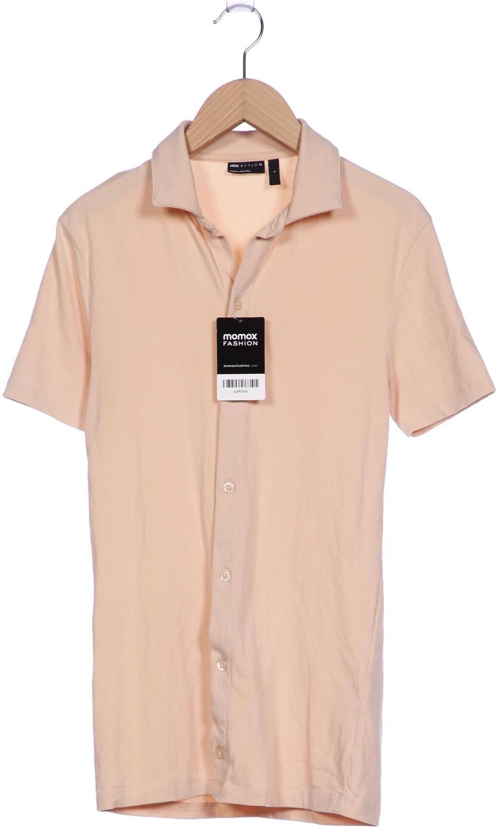 asos Herren Hemd, Beige, Gr. S, Baumwolle / Elasthan - Second Hand