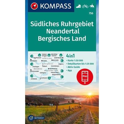 KOMPASS Wanderkarte 756 Südliches Ruhrgebiet, Neandertal, Bergisches Land 1:50.000, Sonstige von , KOMPASS Freytag & Berndt, 978-3-99121-593-6