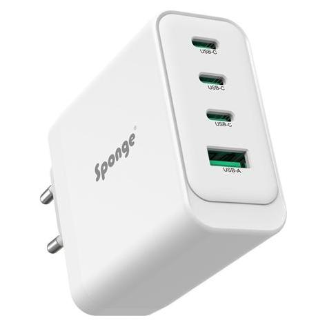 Sponge Adapter C4 100W GaN, USB-C/USB-A, white (100 W) (0703674402377)
