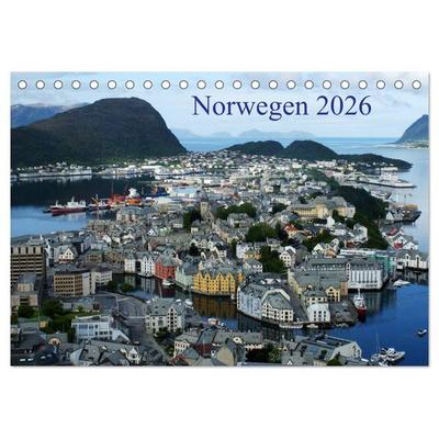 Norwegen 2026 (Tischkalender 2026 DIN A5 quer), CALVENDO Monatskalender