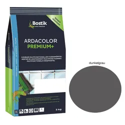 Bostik Ardacolor Premium Fuge plus Fliesen Naturstein Fugenmörtel 5Kg dunkelgrau