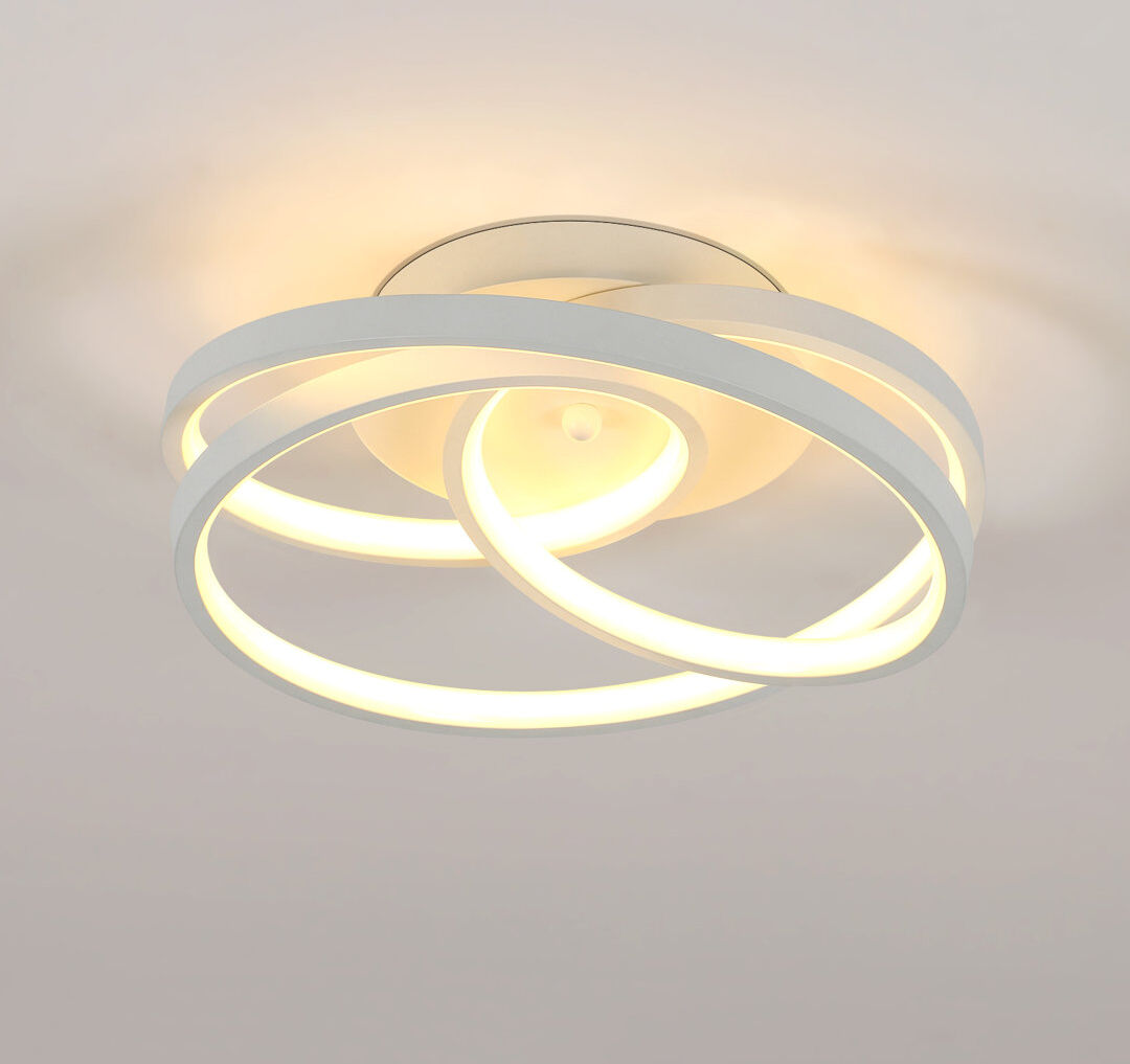 Metro Dakaiden 30cm LED Flush Mount Ceiling Light Natural 10cm H X 30cm W X 30cm D