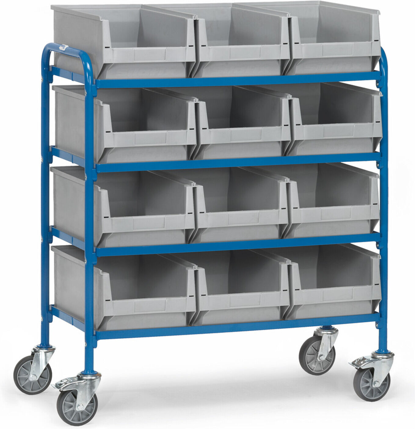 fetra Beistellwagen 32941 - mit Kästen - Tragkraft 250kg TPE-Reifen)