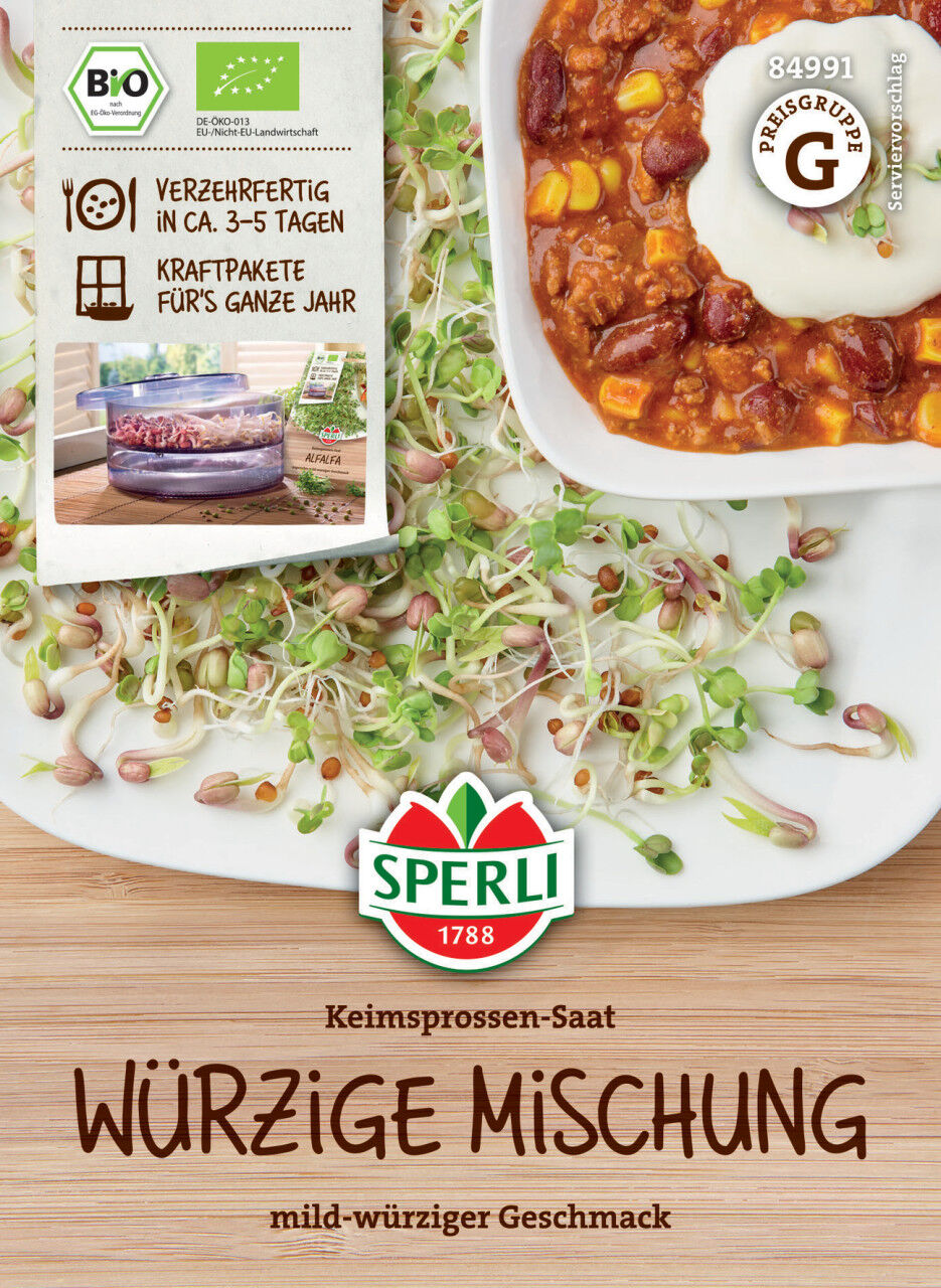 Sperli BIO Keimsprossen-Saat Würzige Mischung