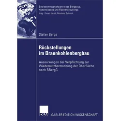Rückstellungen im Braunkohlenbergbau, Fachbücher von Stefan Bergs