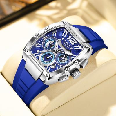 ModernMart Mens Chronograph Sports Watch Waterproof Luminous Silicone Strap Quartz Wristwatch blue