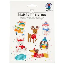 Ursus Diamond Painting Sticker "Winter Holidays", 6 Stück