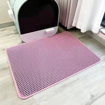 Uplift Essentials Dual Layer Litter Trapping System Waterproof EVA Anti Tracking Mat For Hygienic Waste Management pink 23.6 In X 35.4 In