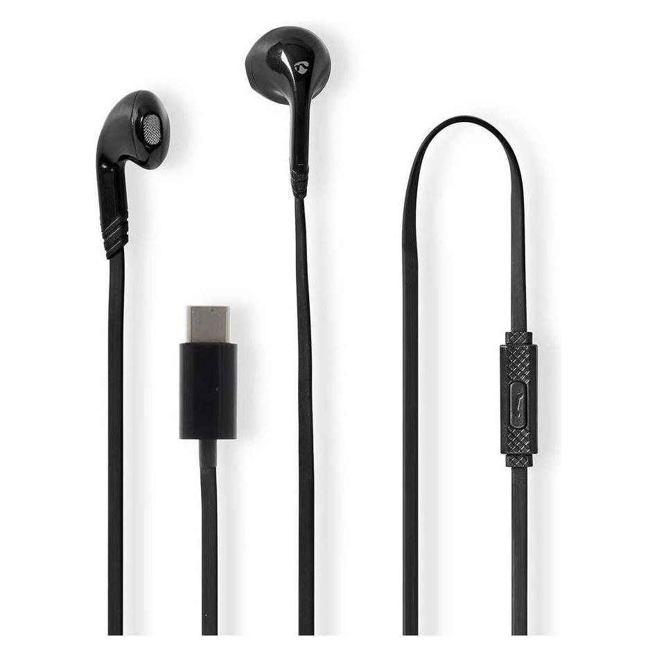 Nedis Kopfhörer mit Kabel - In-Ear - 1.2 m Rundes Kabel - Integriertes Mikrofon - Freisprechfunkti (Kabelgebunden) (HPWD2020BK)