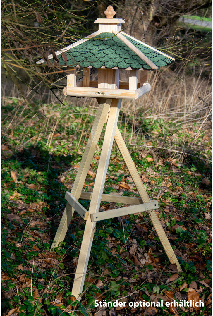 dobar Wood Pole Decorative Bird Feeder 38cm H X 54cm W X 54cm D