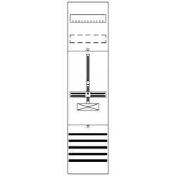 Striebel & John FD17 Zählerfeld ohne Verdrahtung, mit Dreipunkt-Befestigung, 7RE 2CPX054036R9999