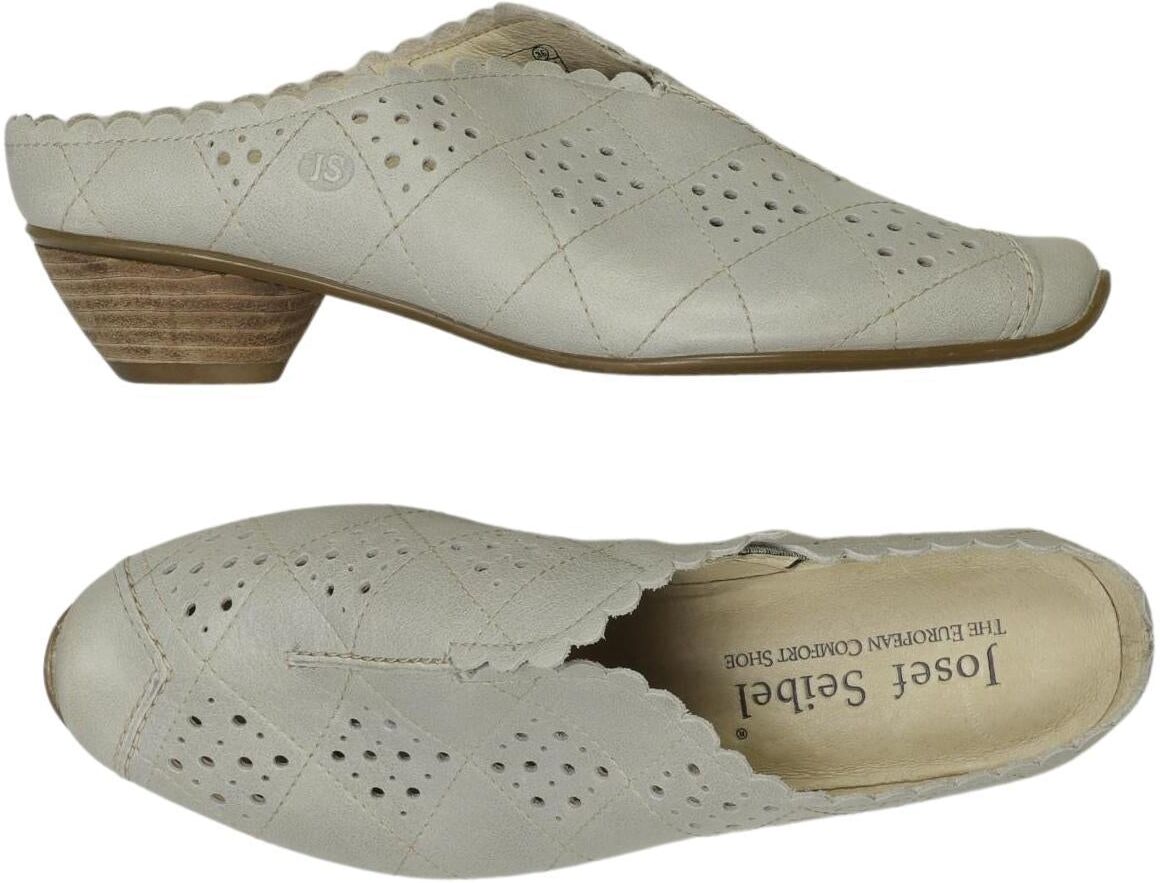 Josef Seibel Damen Halbschuh, Cremeweiß, Gr. EU 36, Leder - Second Hand