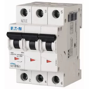 Eaton FAZT-C16/3 LS-schakelaar, 16A, 3-polig, C-karakteristiek, 240895