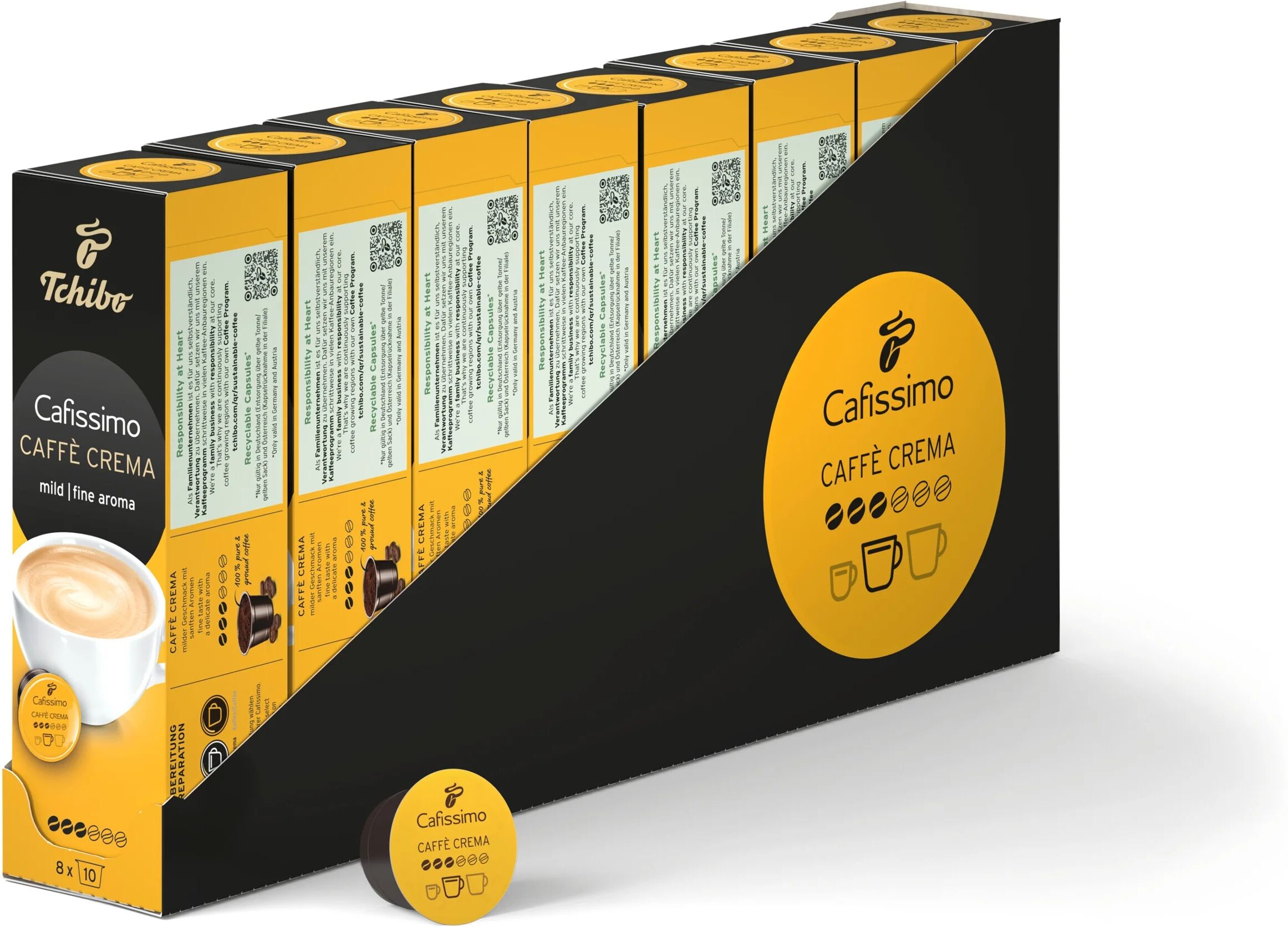 Tchibo - Caffè Crema mild – 80 Kapseln - Intensität: 3/6
