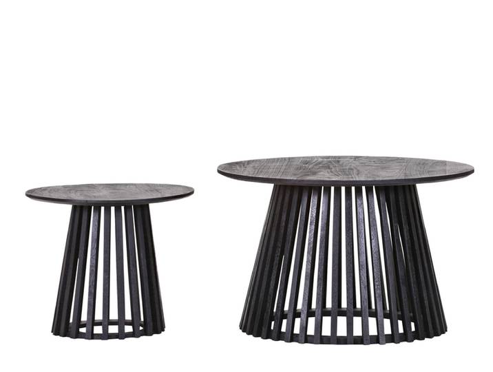 Couchtisch Set BYRON 2-teilig schwarz