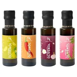 AROMA OLYMP Bestseller Olivenöl Bio, 4er Set 4 versch. Extrakte Inhalt 4x 100ml