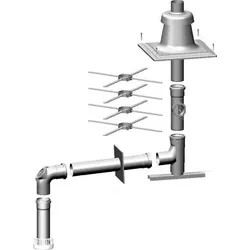 Wolf Anschluss-Set DN80 - B23 DN80 im Schacht, Abdeckung PP