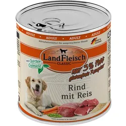 Landfleisch Rind mit Reis & Gartengemüse mager | 6x 800g