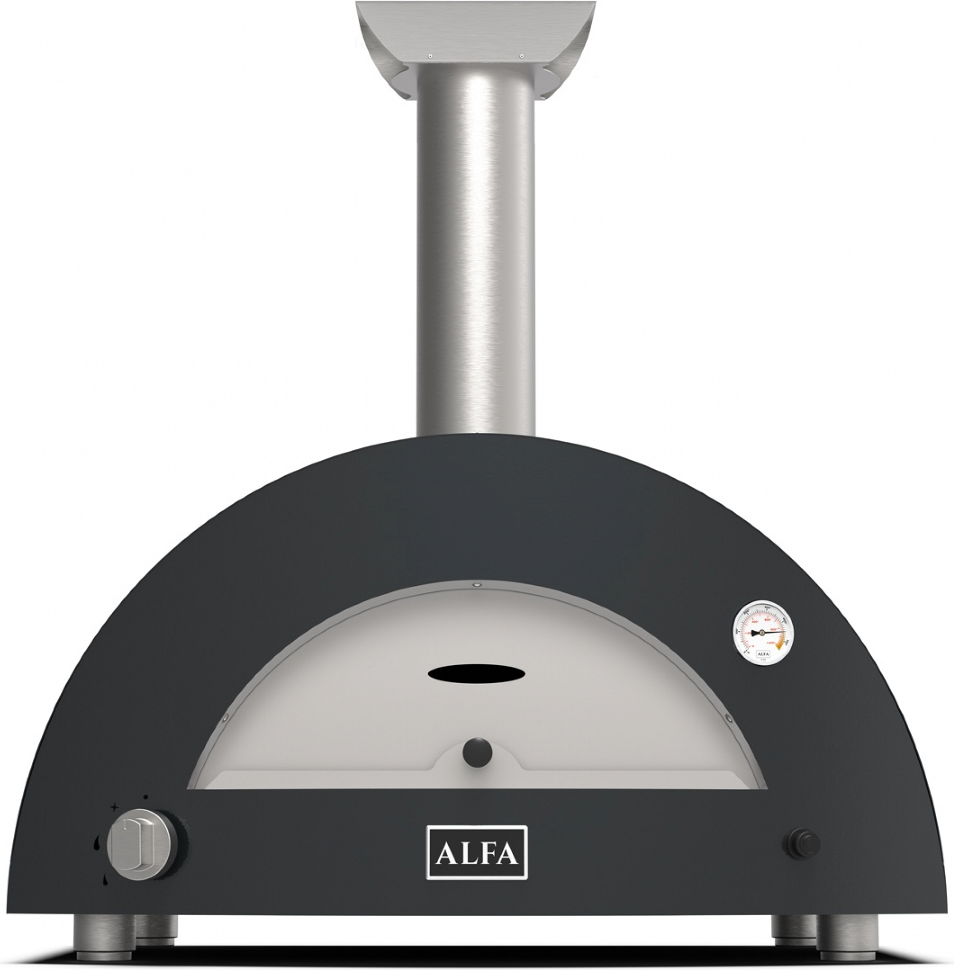 Alfa Forni Gas Pizzaofen Moderno 2 Pizze Grau - Backt bis zu 2 Pizzen in 90 Sekunden