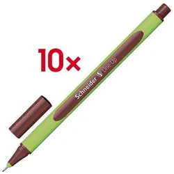 Schneider 10x Fineliner »Line-Up« 1910 braun