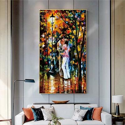 handgefertigte handgemalte Wandkunst moderne abstrakte Leonid Afremov Liebhaber umarmen Heimdekoration Dekor gerollte Leinwand ohne Rahmen ungedehnt
